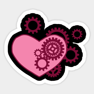 Clockwork heart Sticker